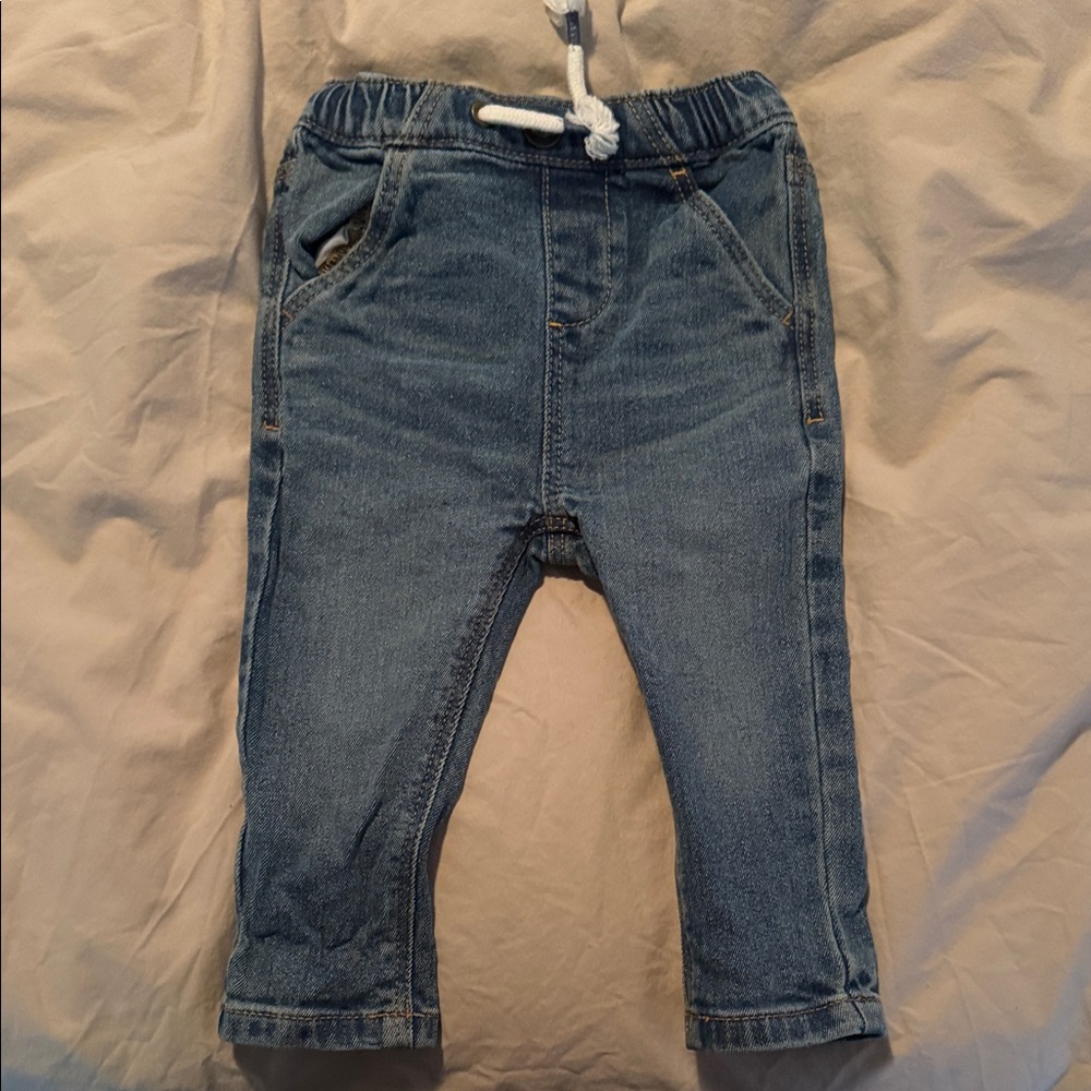 Stylish Kids Blue Jeans with Drawstring